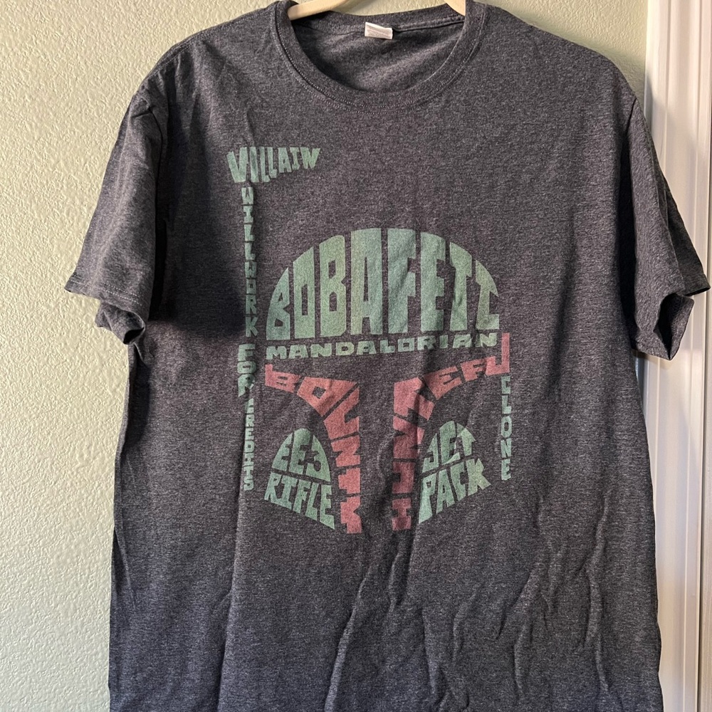 Star Wars Boba Fett Helmet Fill Tee Size M